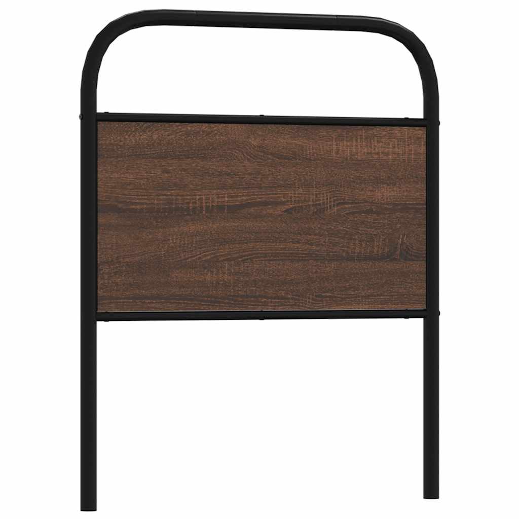 Testiera di Ricambio Rovere Marrone 75 cm in Acciaio e Truciolato