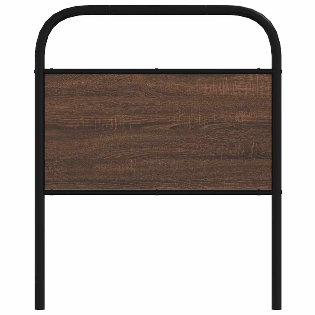 Testiera di Ricambio Rovere Marrone 75 cm in Acciaio e Truciolato