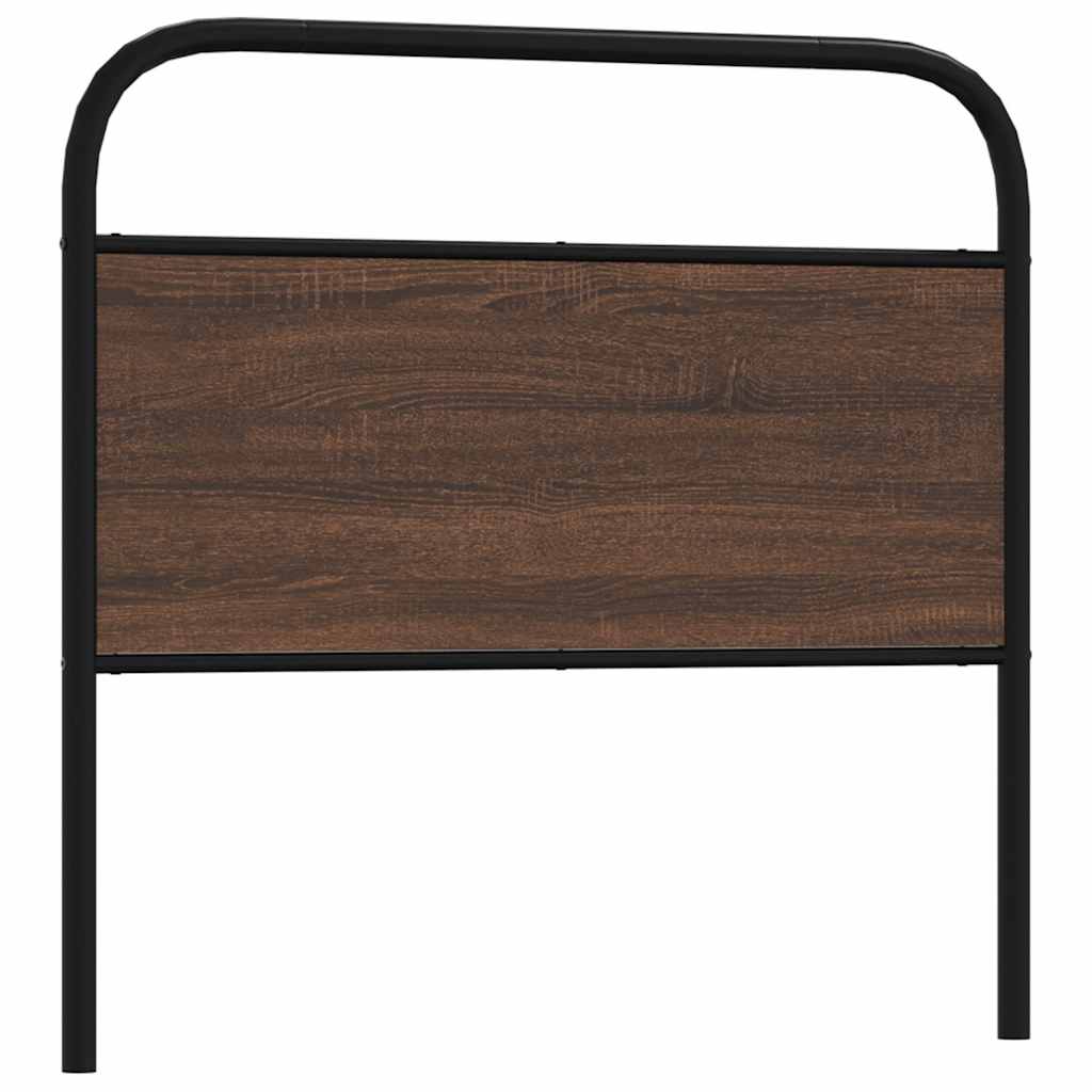 Testiera di Ricambio Rovere Marrone 90 cm in Acciaio e Truciolato