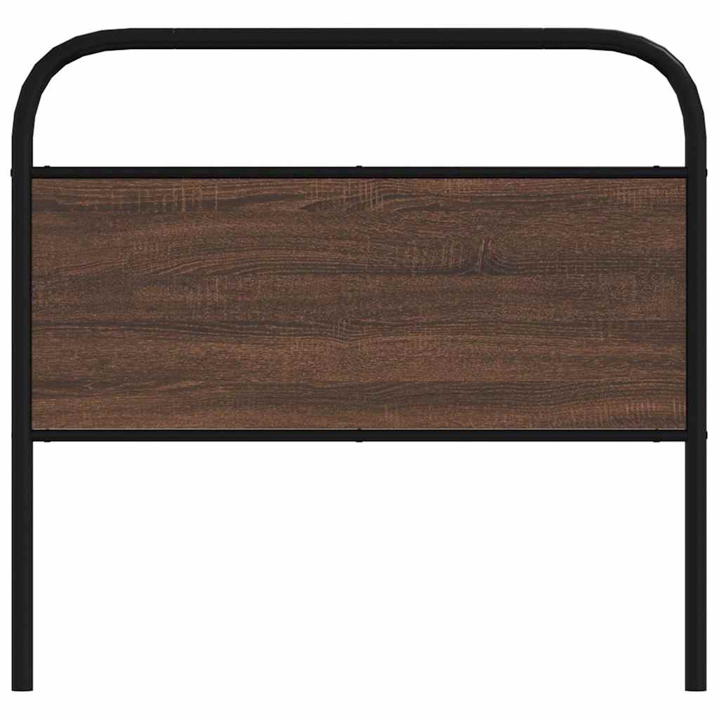 Testiera di Ricambio Rovere Marrone 90 cm in Acciaio e Truciolato