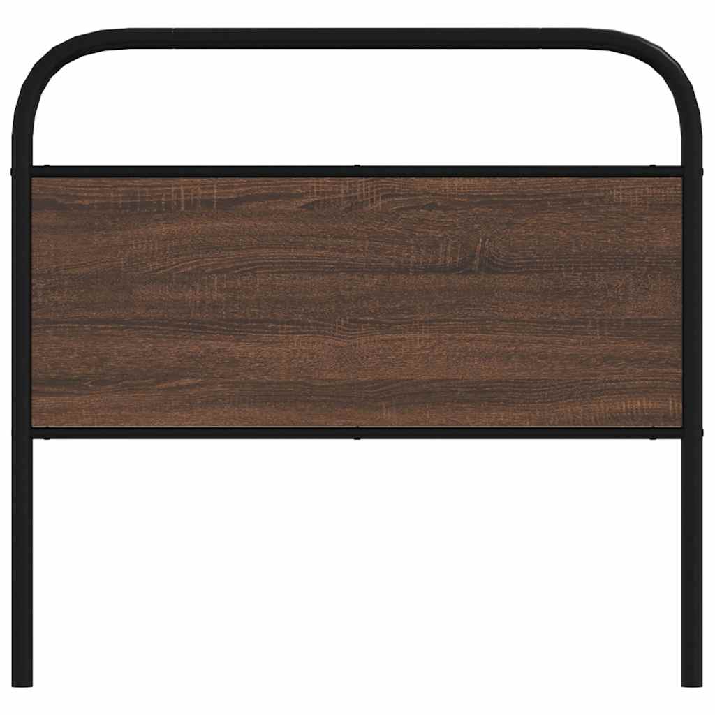 Testiera di Ricambio Rovere Marrone 100 cm in Acciaio e Truciolato