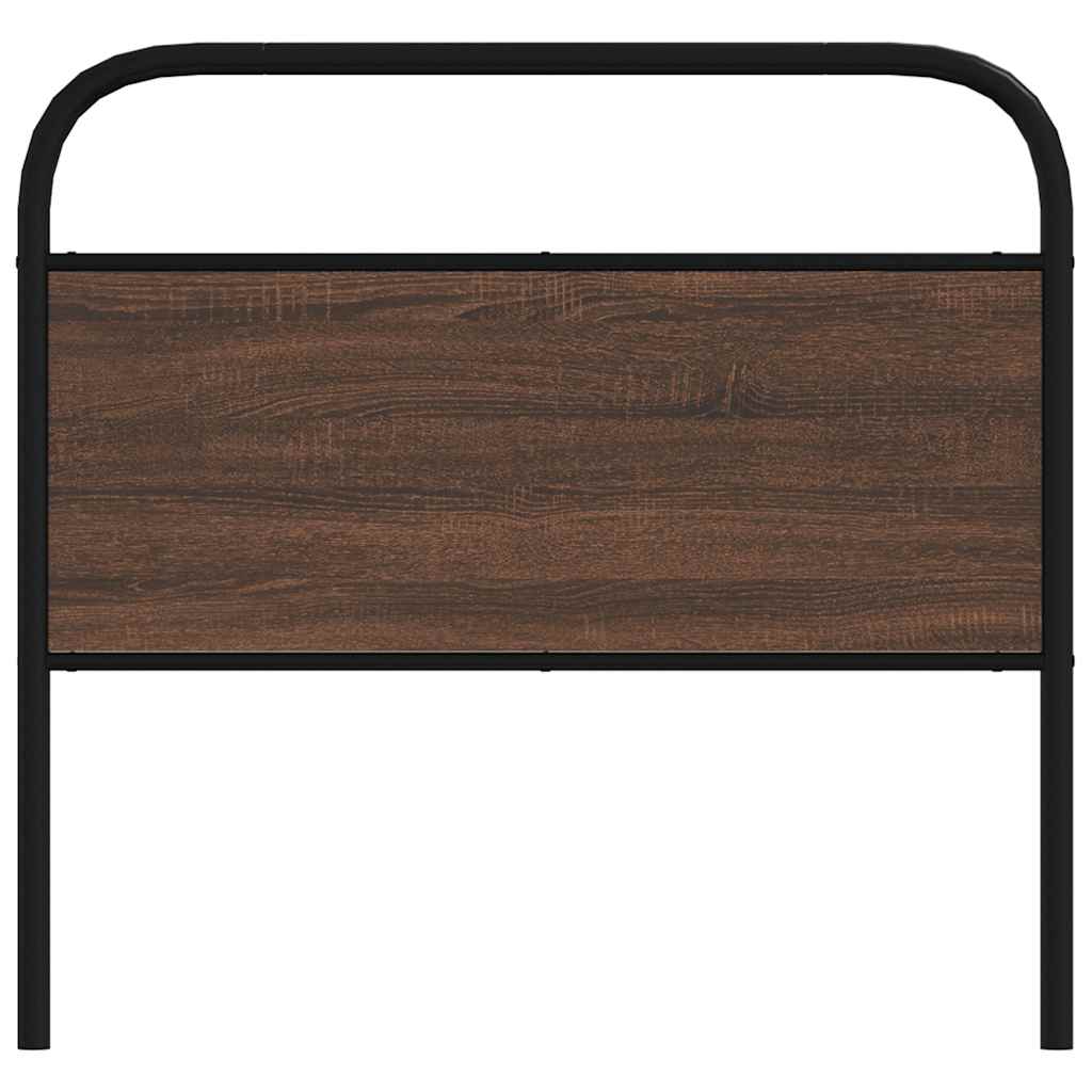 Testiera di Ricambio Rovere Marrone 107 cm in Acciaio e Truciolato