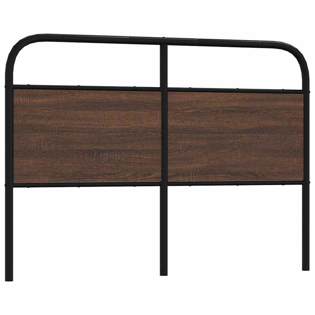 Testiera di Ricambio Rovere Marrone 140 cm in Acciaio e Truciolato