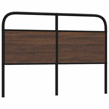 Testiera di Ricambio Rovere Marrone 140 cm in Acciaio e Truciolato