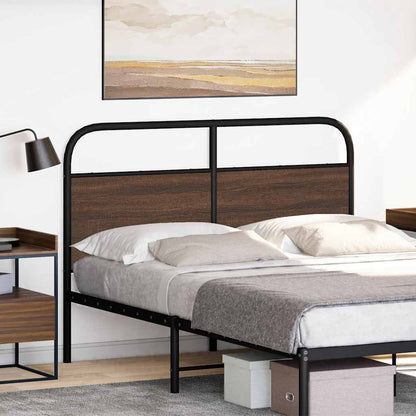 Testiera di Ricambio Rovere Marrone 140 cm in Acciaio e Truciolato