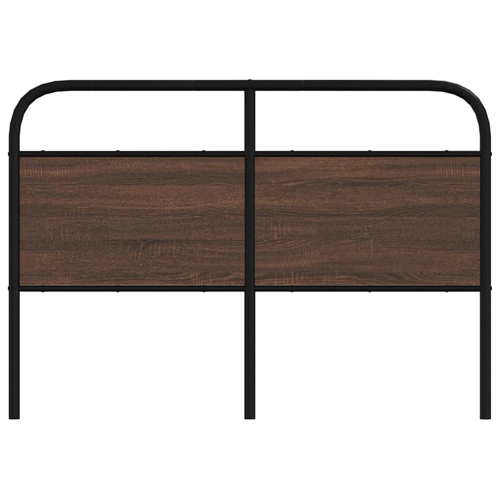 Testiera di Ricambio Rovere Marrone 140 cm in Acciaio e Truciolato