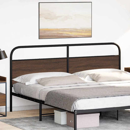Testiera di Ricambio Rovere Marrone 180 cm in Acciaio e Truciolato
