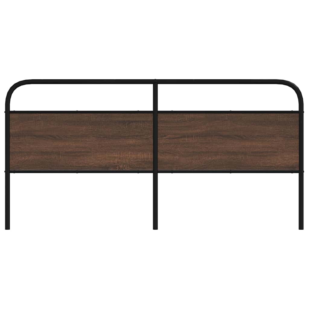 Testiera di Ricambio Rovere Marrone 180 cm in Acciaio e Truciolato