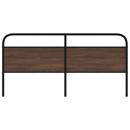 Testiera di Ricambio Rovere Marrone 180 cm in Acciaio e Truciolato