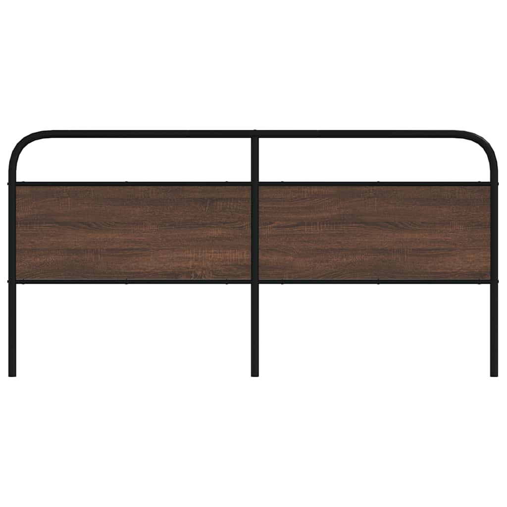 Testiera di Ricambio Rovere Marrone 190 cm in Acciaio e Truciolato