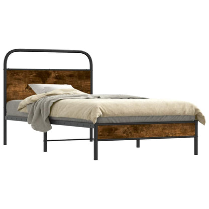Giroletto senza Materasso Rovere Fumo 100x190 cm in Truciolato