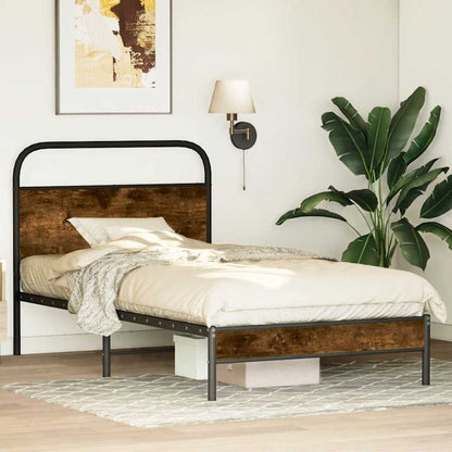 Giroletto senza Materasso Rovere Fumo 100x190 cm in Truciolato