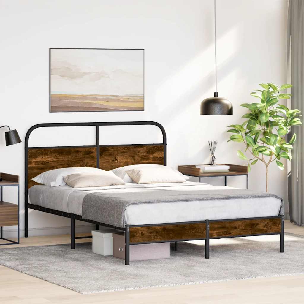 Giroletto senza Materasso Rovere Fumo 140x200 cm in Truciolato