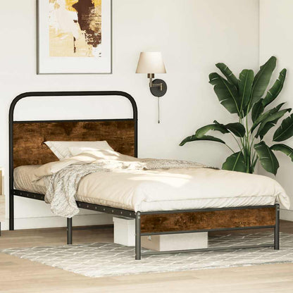 Giroletto senza Materasso Rovere Fumo 100x190 cm in Truciolato