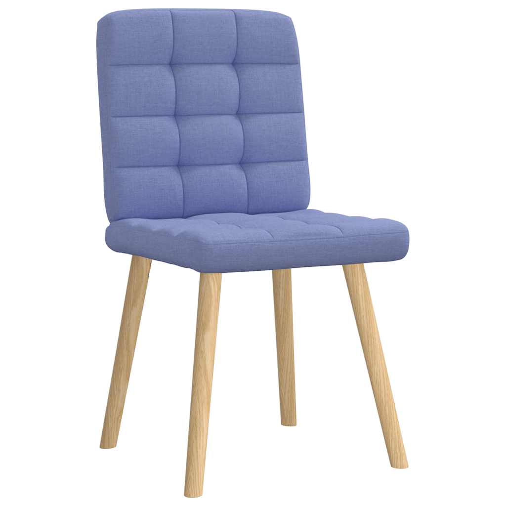 Sedie da Pranzo 4 pz Blu Jeans in Tessuto