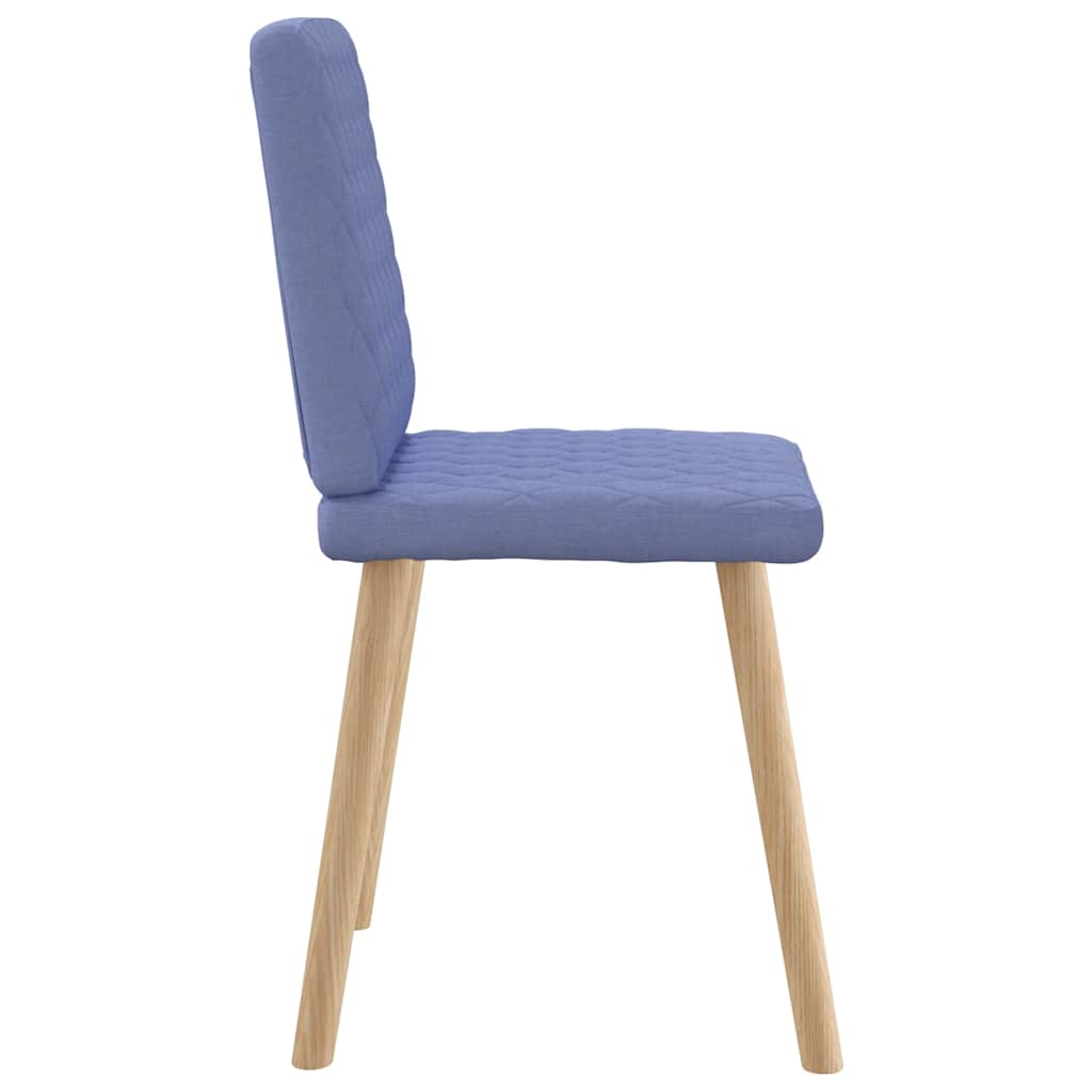 Sedie da Pranzo 4 pz Blu Jeans in Tessuto