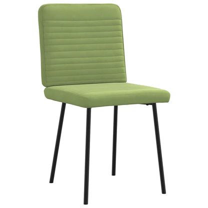 Sedie da Pranzo 4 pz Verde Chiaro in Velluto