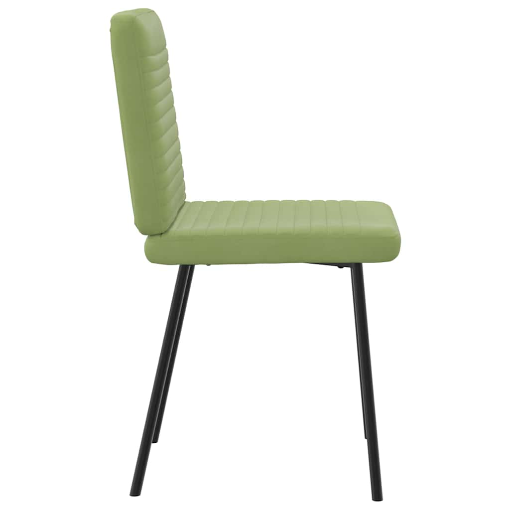 Sedie da Pranzo 4 pz Verde Chiaro in Velluto