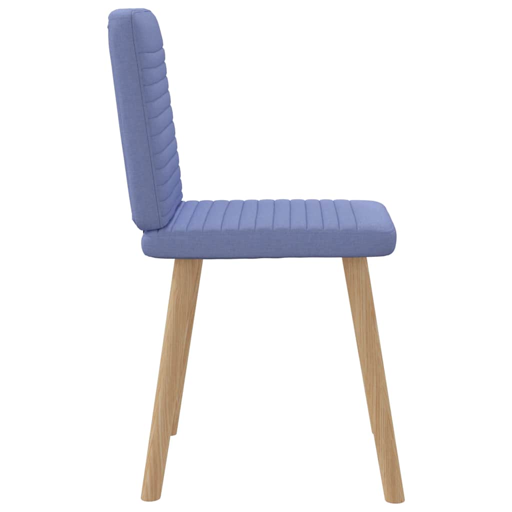 Sedie da Pranzo 4 pz Blu Jeans in Tessuto