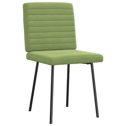 Sedie da Pranzo 4 pz Verde Chiaro in Velluto
