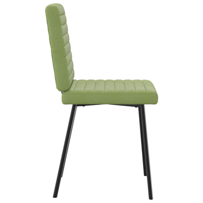Sedie da Pranzo 4 pz Verde Chiaro in Velluto