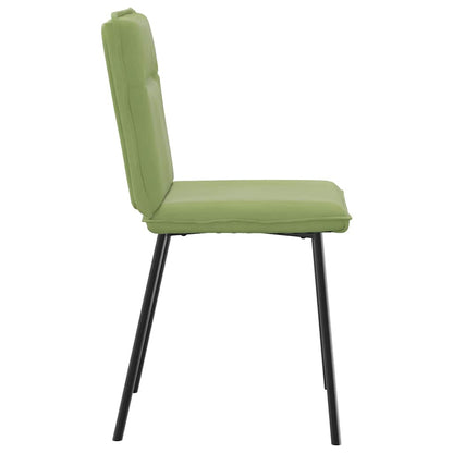 Sedie da Pranzo 4 pz Verde Chiaro in Velluto
