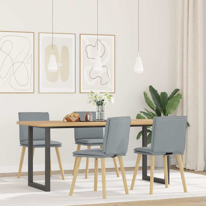 Sedie da Pranzo 4 pz Grigio Chiaro in Tessuto