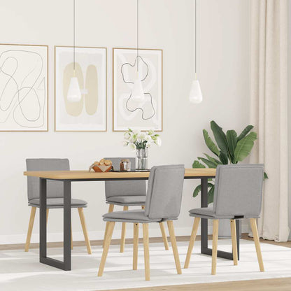 Sedie da Pranzo 4 pz Grigio Nuvola in Tessuto