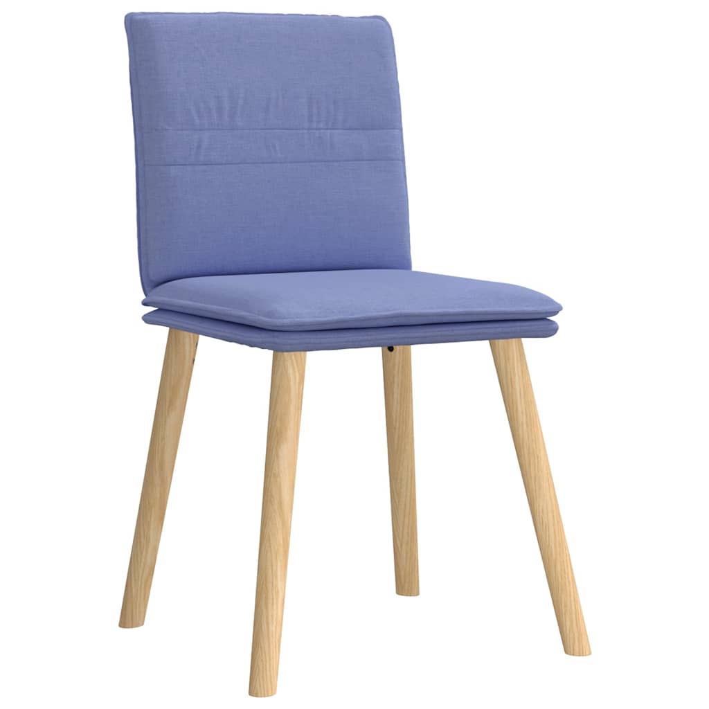 Sedie da Pranzo 4 pz Blu Jeans in Tessuto