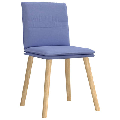 Sedie da Pranzo 4 pz Blu Jeans in Tessuto