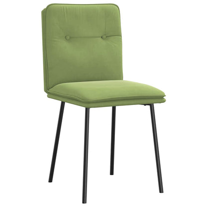 Sedie da Pranzo 4 pz Verde Chiaro in Velluto