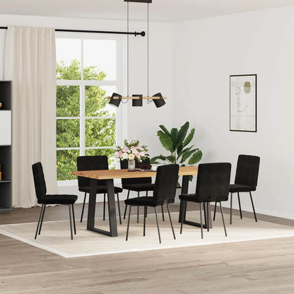 Sedie da Pranzo 6 pz Nere in Velluto