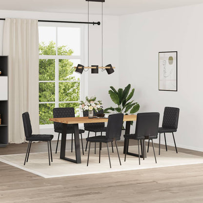 Sedie da Pranzo 6 pz Nere in Similpelle