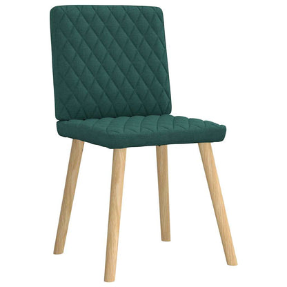 Sedie da Pranzo 6 pz Verde Scuro in Tessuto