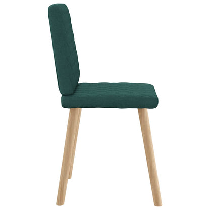 Sedie da Pranzo 6 pz Verde Scuro in Tessuto