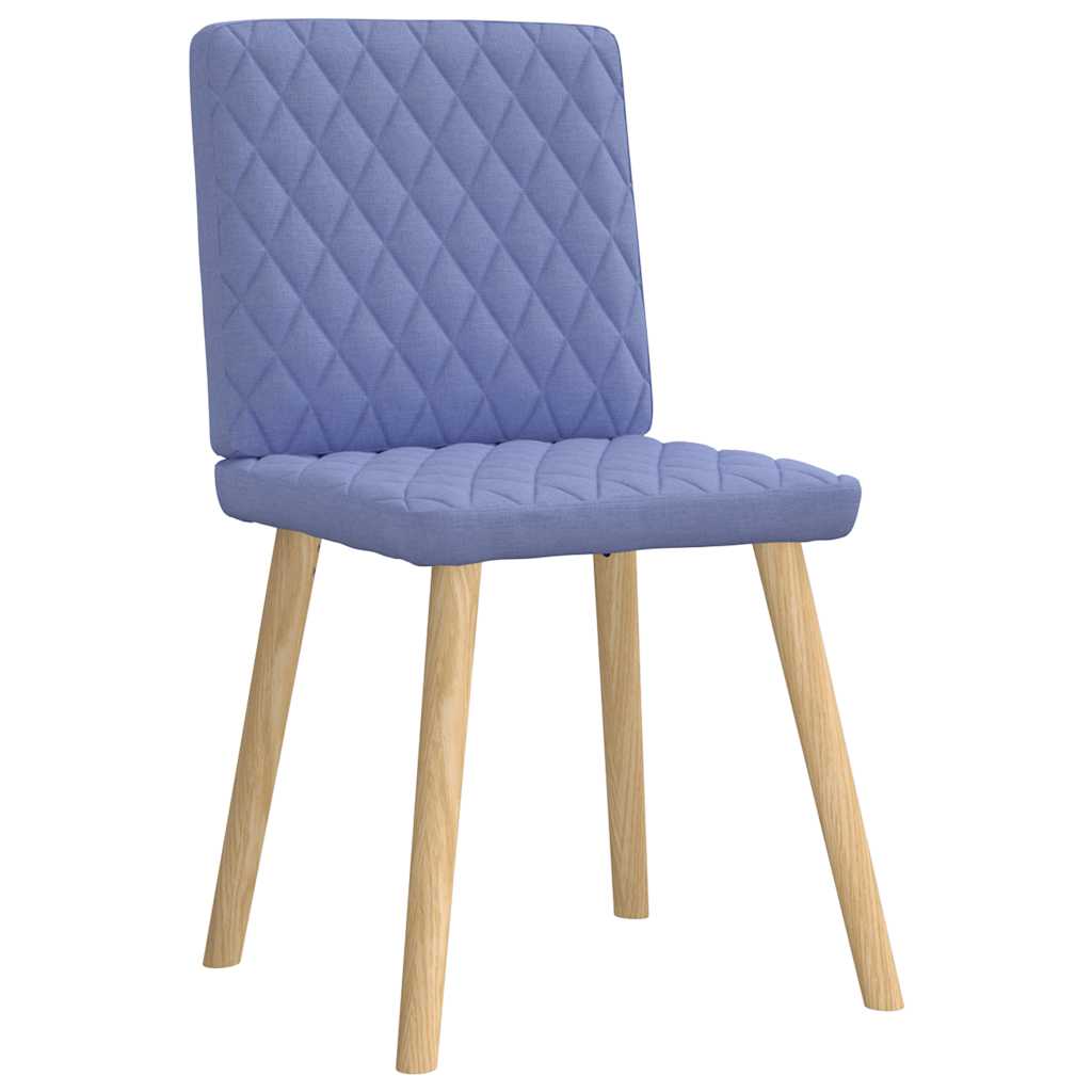 Sedie da Pranzo 6 pz Blu Jeans in Tessuto