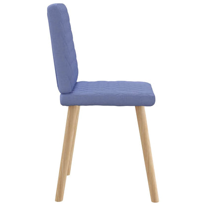 Sedie da Pranzo 6 pz Blu Jeans in Tessuto