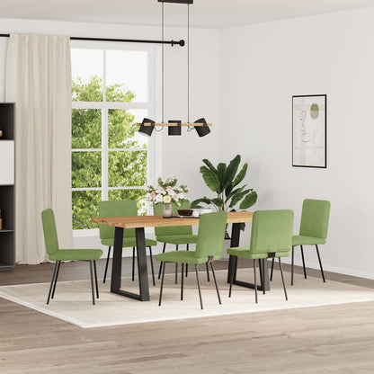 Sedie da Pranzo Girevoli 6 pz Verde Chiaro in Velluto