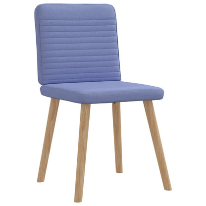 Sedie da Pranzo 6 pz Blu Jeans in Tessuto