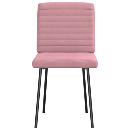Sedie da Pranzo 6 pz Rosa in Velluto