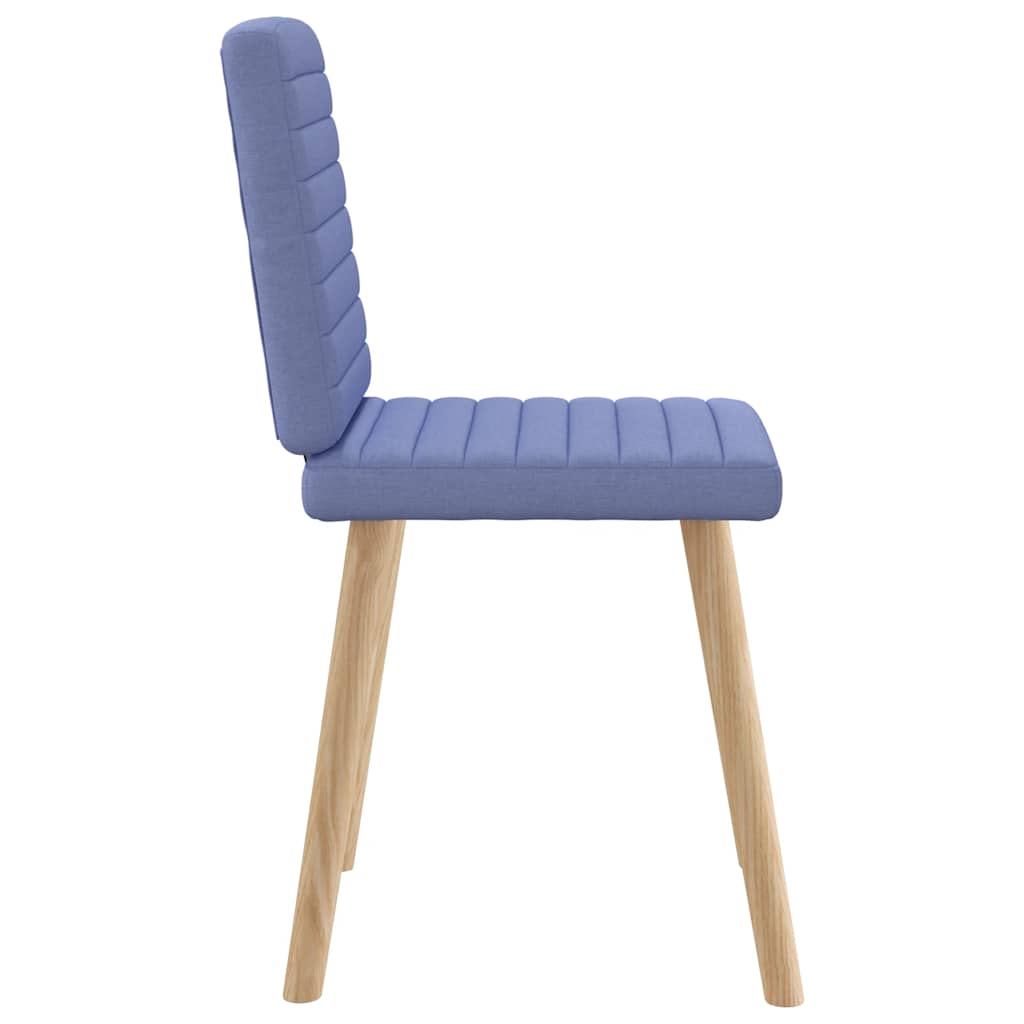 Sedie da Pranzo 6 pz Blu Jeans in Tessuto