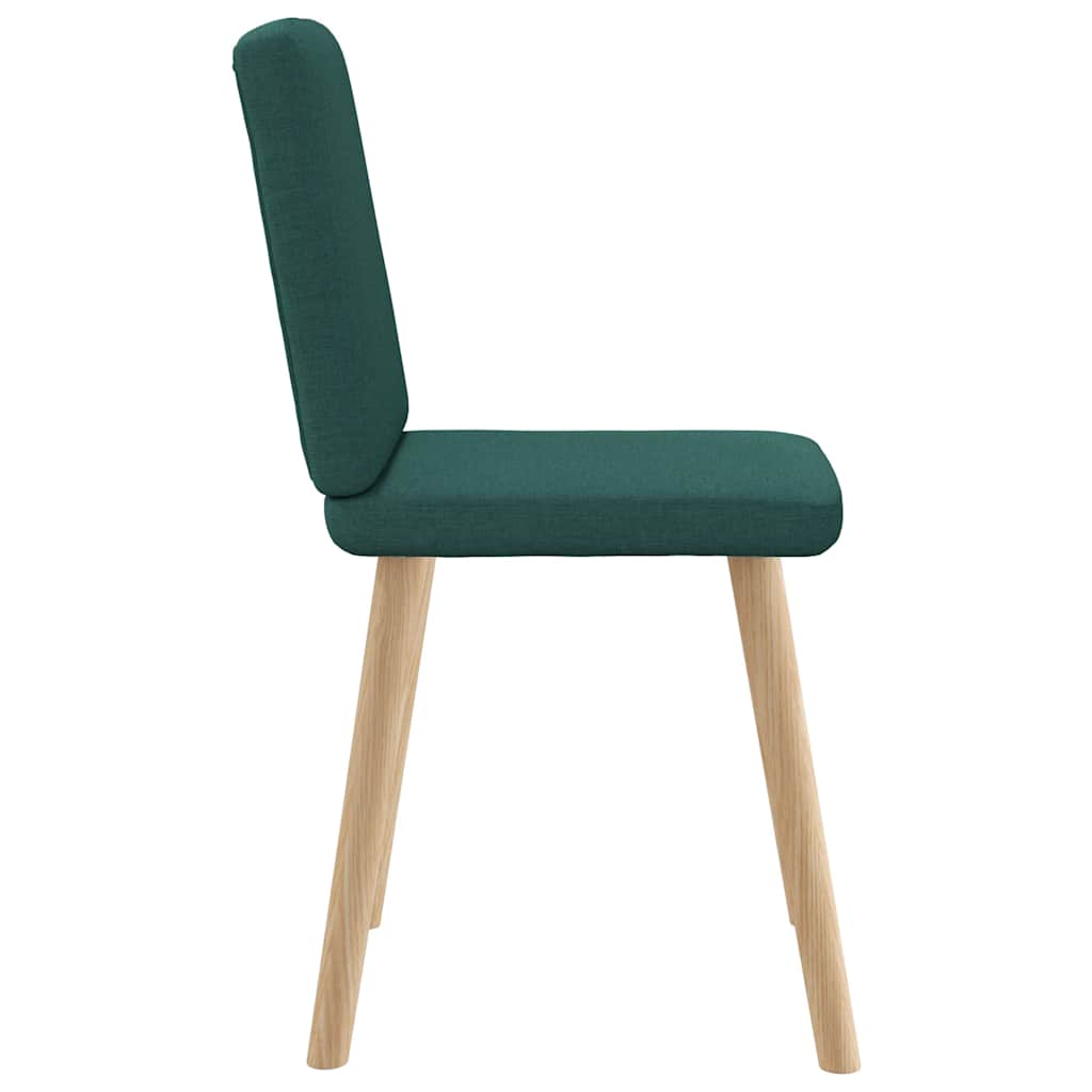 Sedie da Pranzo 6 pz Verde Scuro in Tessuto