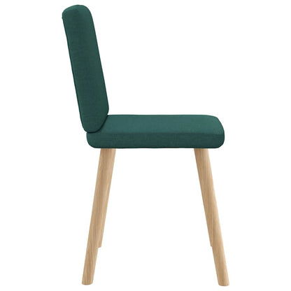 Sedie da Pranzo 6 pz Verde Scuro in Tessuto