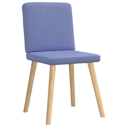 Sedie da Pranzo 6 pz Blu Jeans in Tessuto