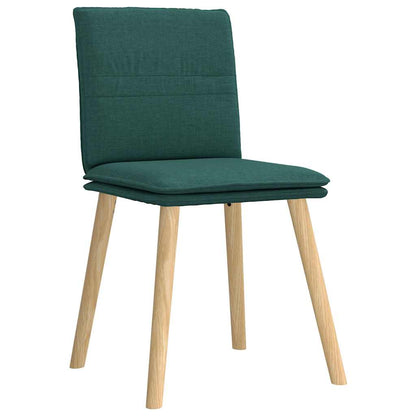 Sedie da Pranzo 6 pz Verde Scuro in Tessuto