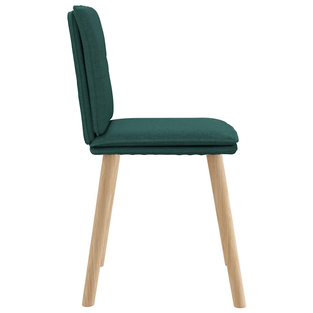 Sedie da Pranzo 6 pz Verde Scuro in Tessuto