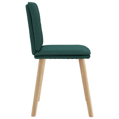Sedie da Pranzo 6 pz Verde Scuro in Tessuto
