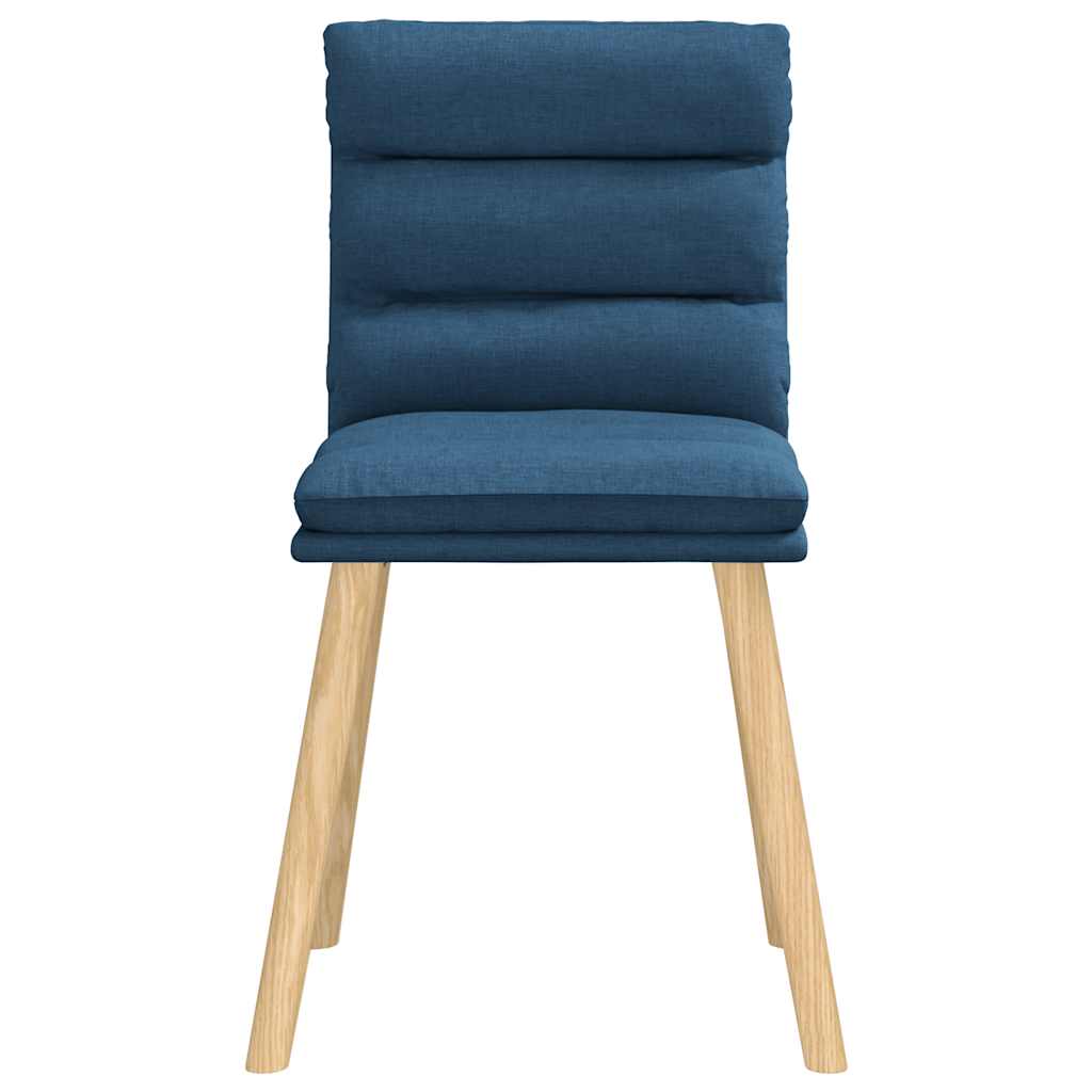 Sedie da Pranzo 6 pz Blu in Tessuto