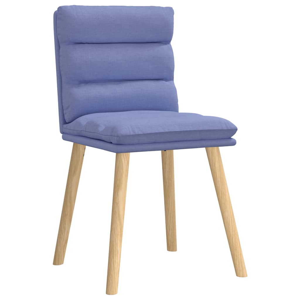 Sedie da Pranzo 6 pz Blu Jeans in Tessuto
