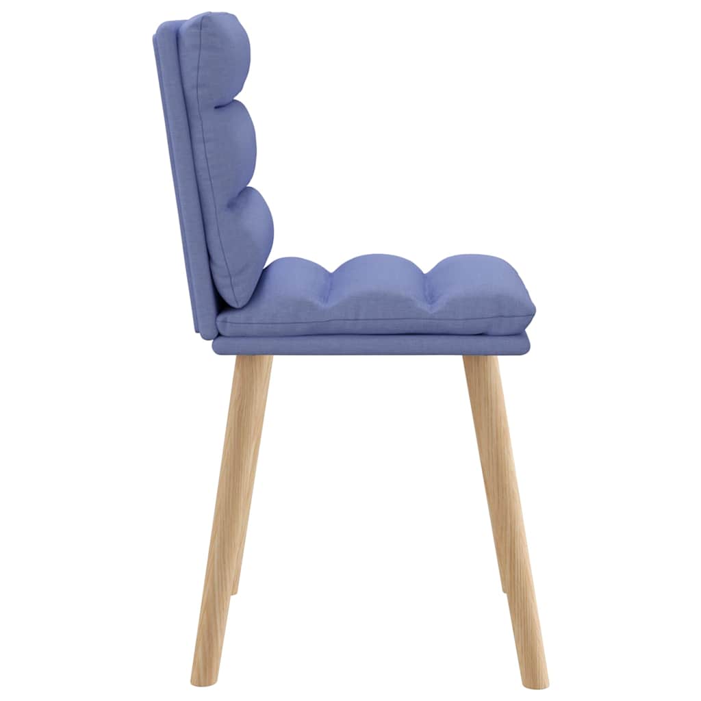 Sedie da Pranzo 6 pz Blu Jeans in Tessuto